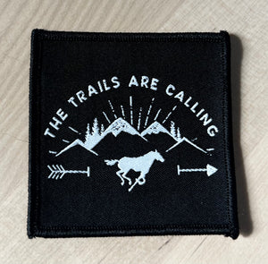 Sew-On Woven "Trails are Calling" Cloth Patch