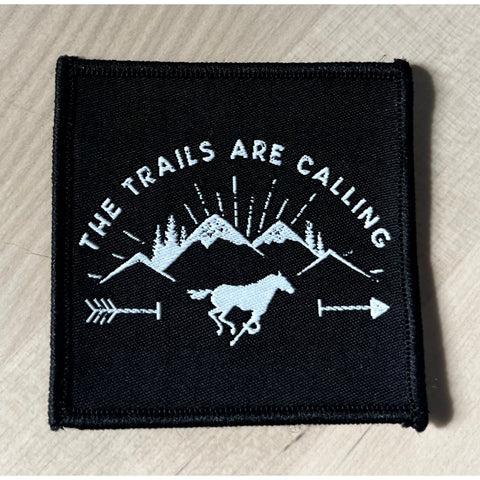 Sew-On Woven "Trails are Calling" Cloth Patch