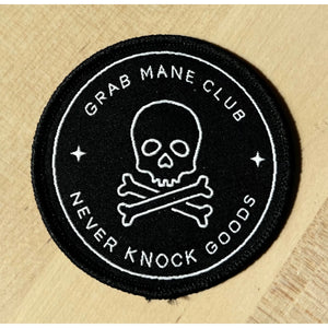 Iron-On Woven "Grab Mane" Cloth Patch