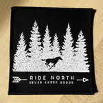 Large Sew-On Woven "Ride North" Cloth Patch