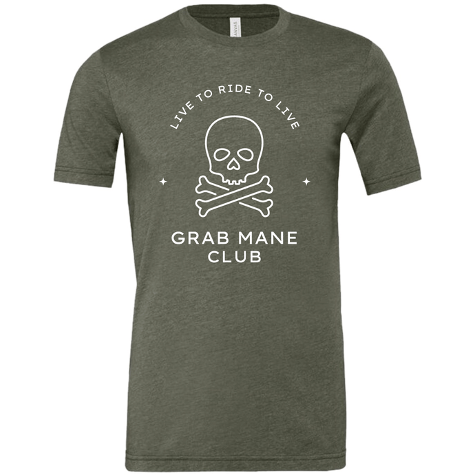 Unisex Grab Mane Club T-Shirt - Army Green